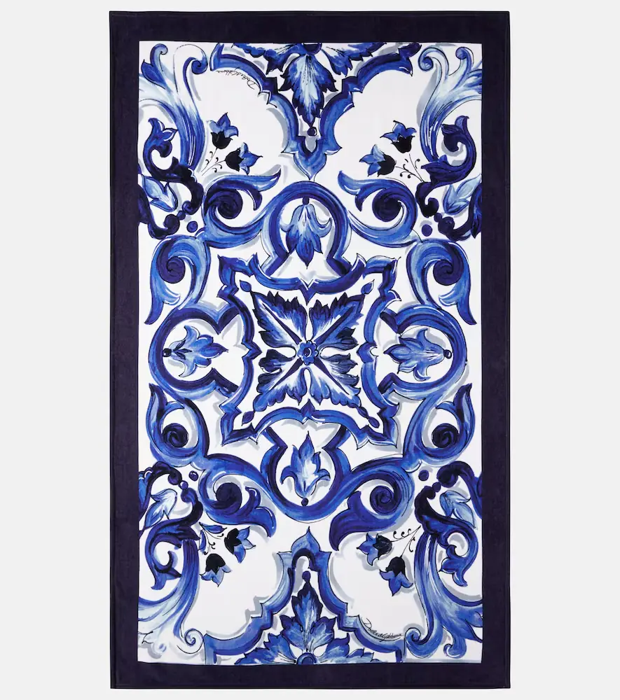 Dolce & Gabbana Casa Majolica cotton terry beach towel | Thumbnail 5