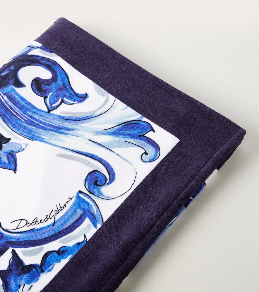 Dolce & Gabbana Casa Majolica cotton terry beach towel | Thumbnail 6