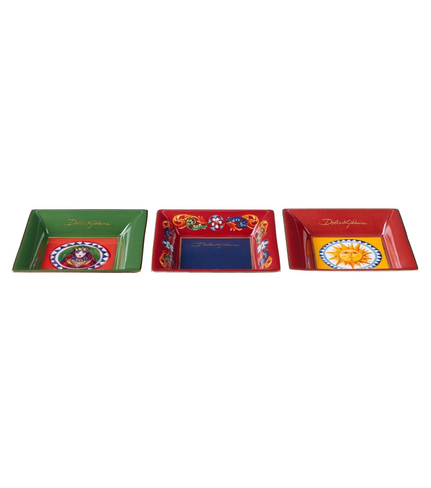 Dolce & Gabbana Casa Carretto set of 3 decorative trays