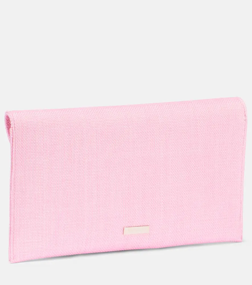 Aquazzura Marea Small raffia-trimmed clutch | Thumbnail 3