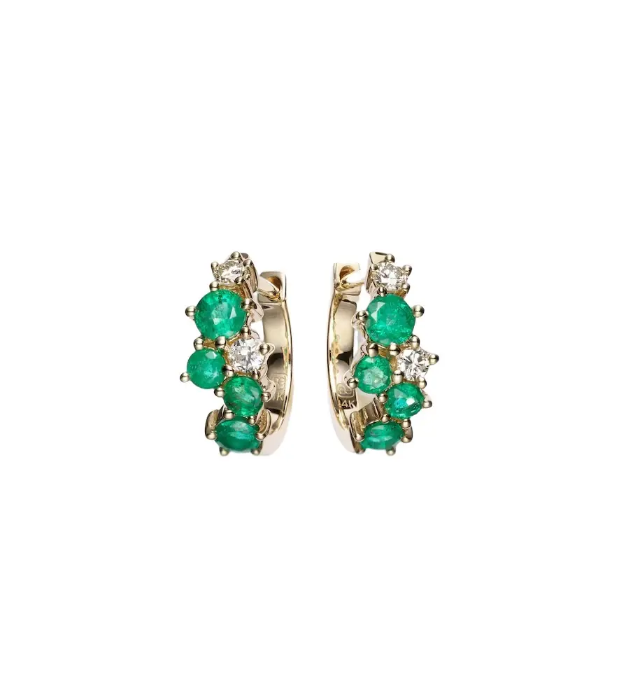 Sydney Evan x Wicked Emerald City 14kt gold earrings with gemstones | Image 1 Sydney Evan x Wicked Emerald City 14kt gold earrings with gemstones | Image 1