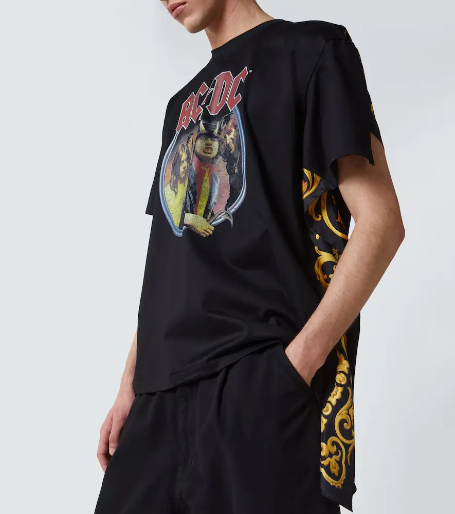 Junya Watanabe AC/DC printed caped cotton jersey T-shirt | Thumbnail 2 Junya Watanabe AC/DC printed caped cotton jersey T-shirt | Thumbnail 2