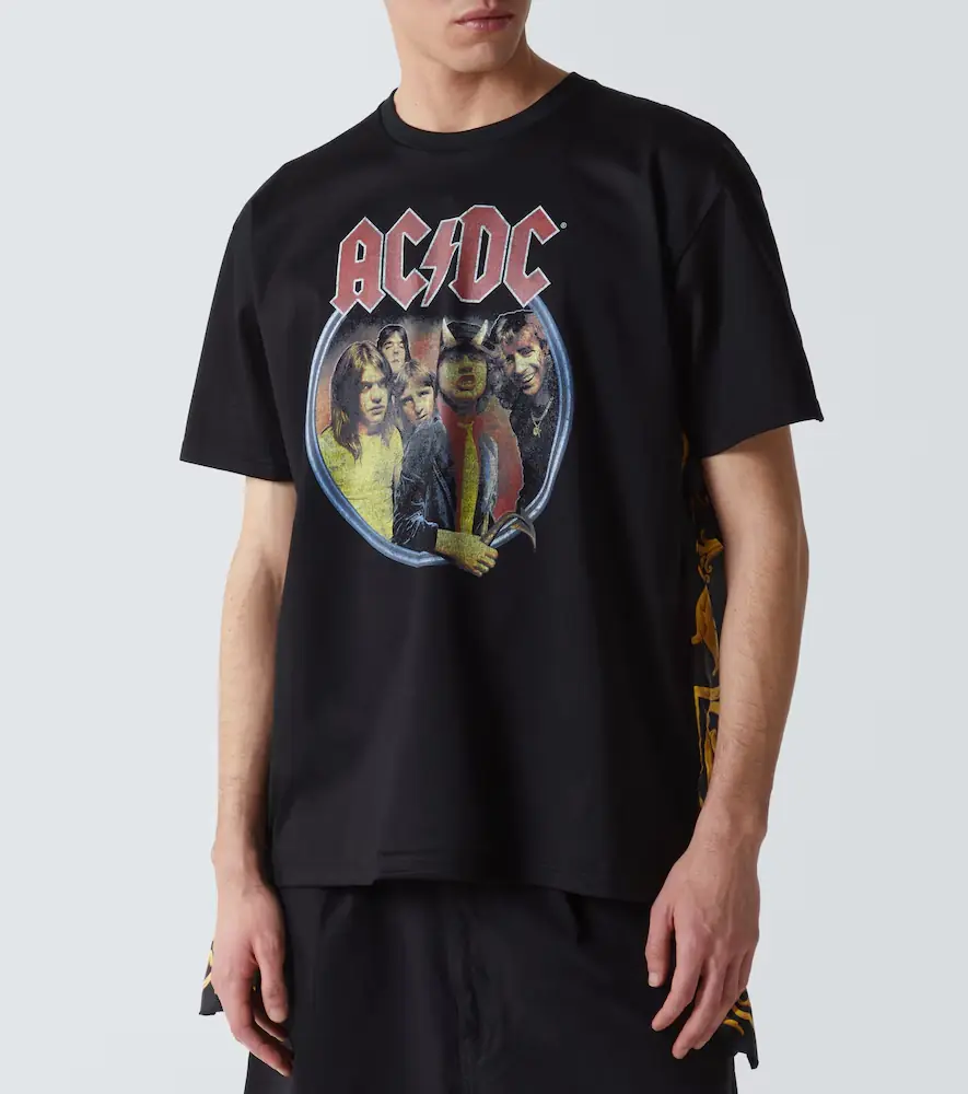 Junya Watanabe AC/DC printed caped cotton jersey T-shirt | Thumbnail 4 Junya Watanabe AC/DC printed caped cotton jersey T-shirt | Thumbnail 4