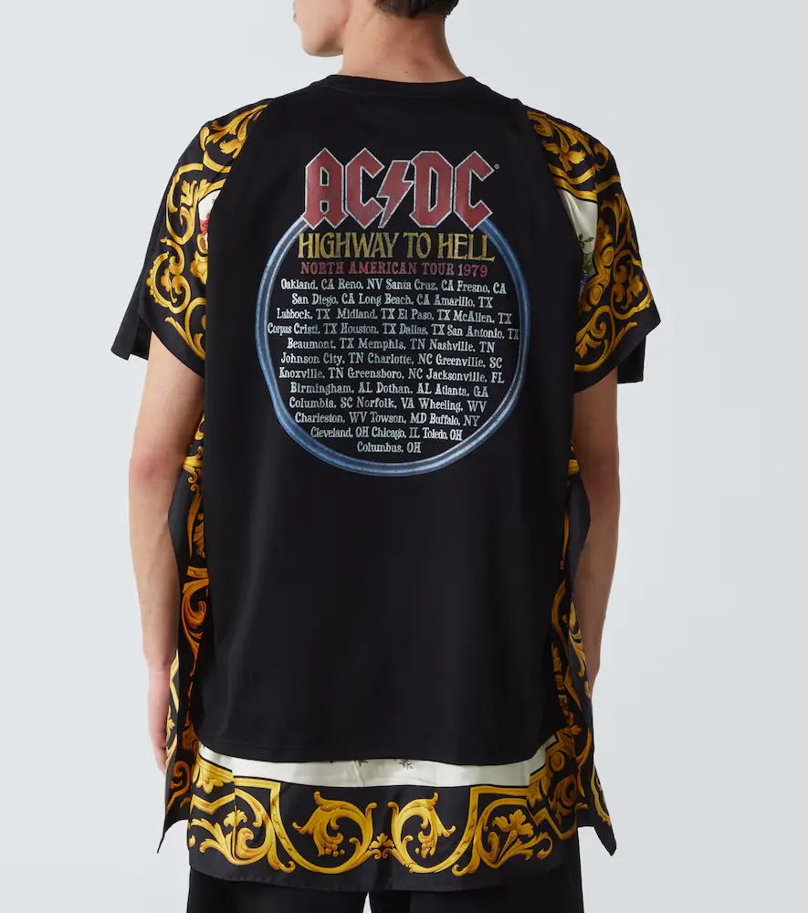 Junya Watanabe AC/DC printed caped cotton jersey T-shirt | Thumbnail 5 Junya Watanabe AC/DC printed caped cotton jersey T-shirt | Thumbnail 5