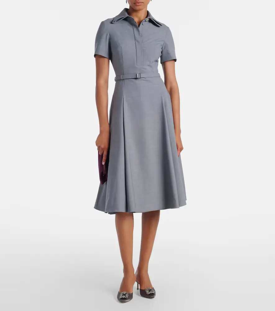 Emilia Wickstead Iwona belted midi dress | Thumbnail 4