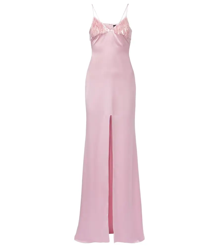 David Koma Sequined satin gown