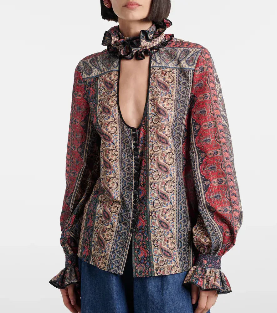 Valentino Garavani Paisley cotton muslin blouse | Thumbnail 3