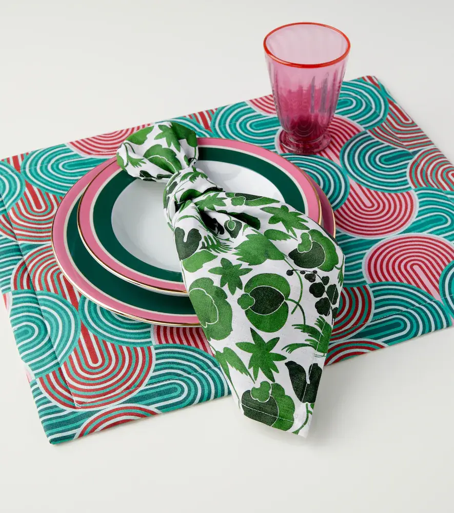 La DoubleJ Large set of 6 floral napkins | Thumbnail 2