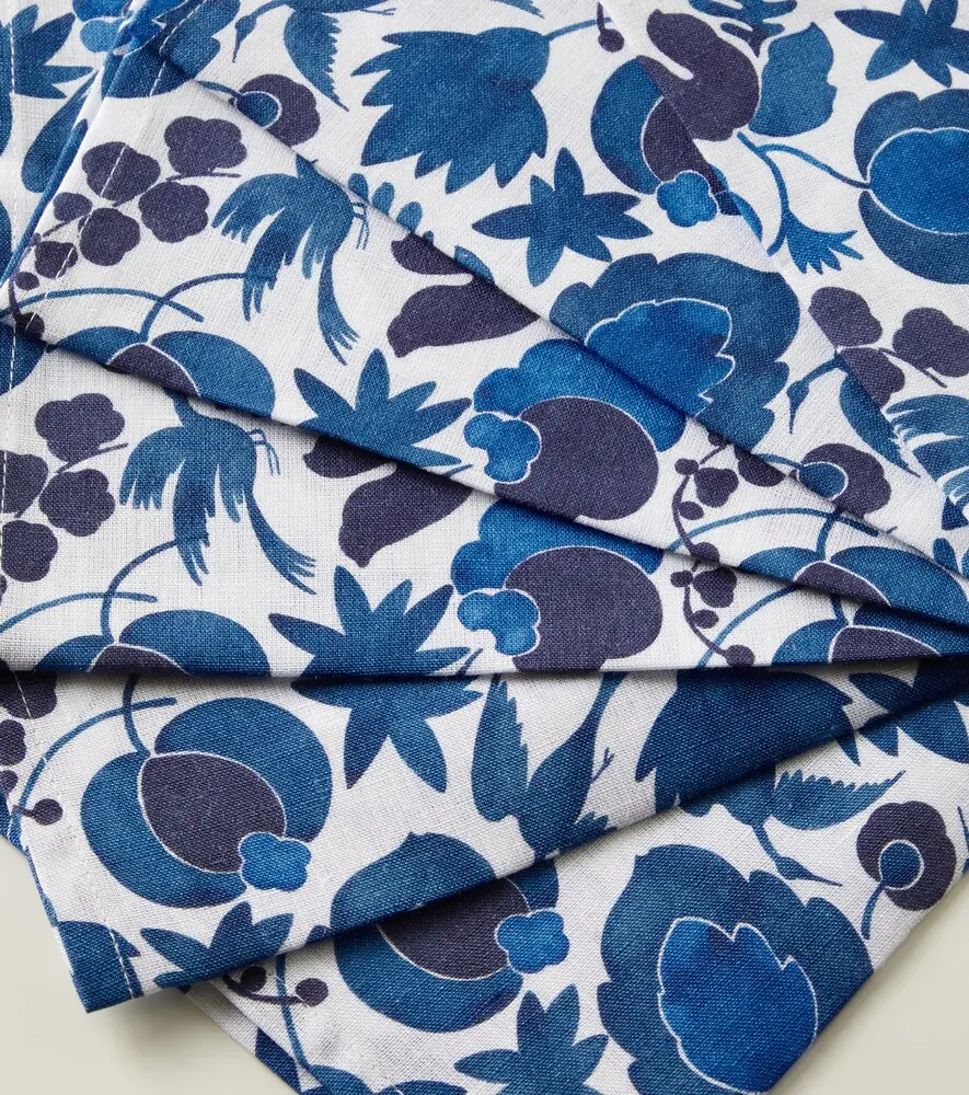 La DoubleJ Large set of 6 floral napkins | Thumbnail 5