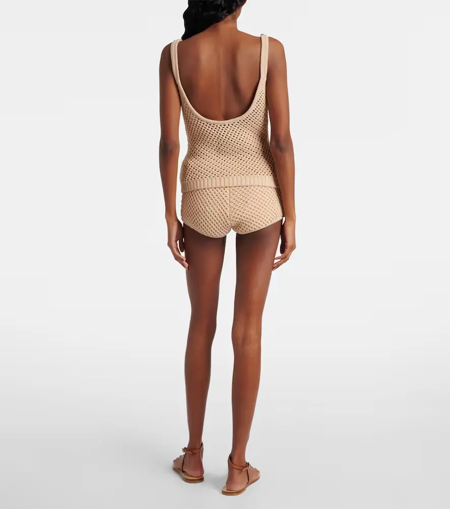 Elie Saab Crochet floral-appliqué cotton-blend top | Thumbnail 4