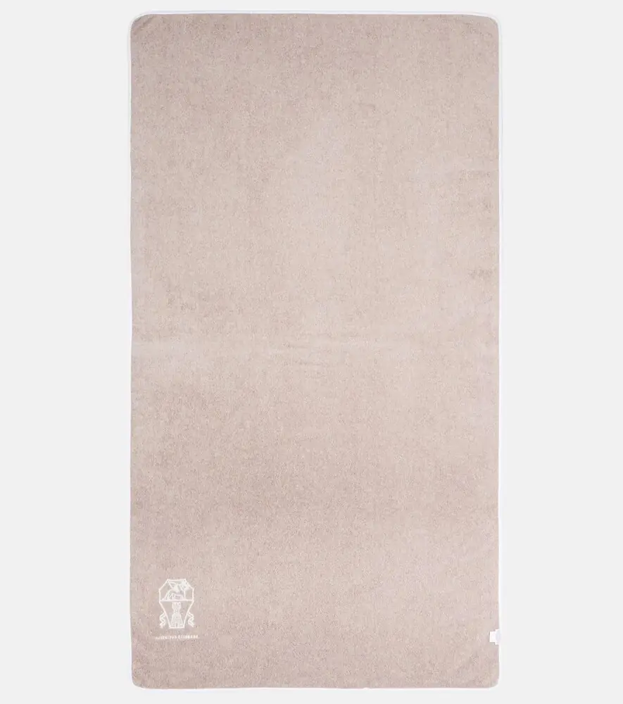 Brunello Cucinelli Logo cotton terry beach towel | Thumbnail 5