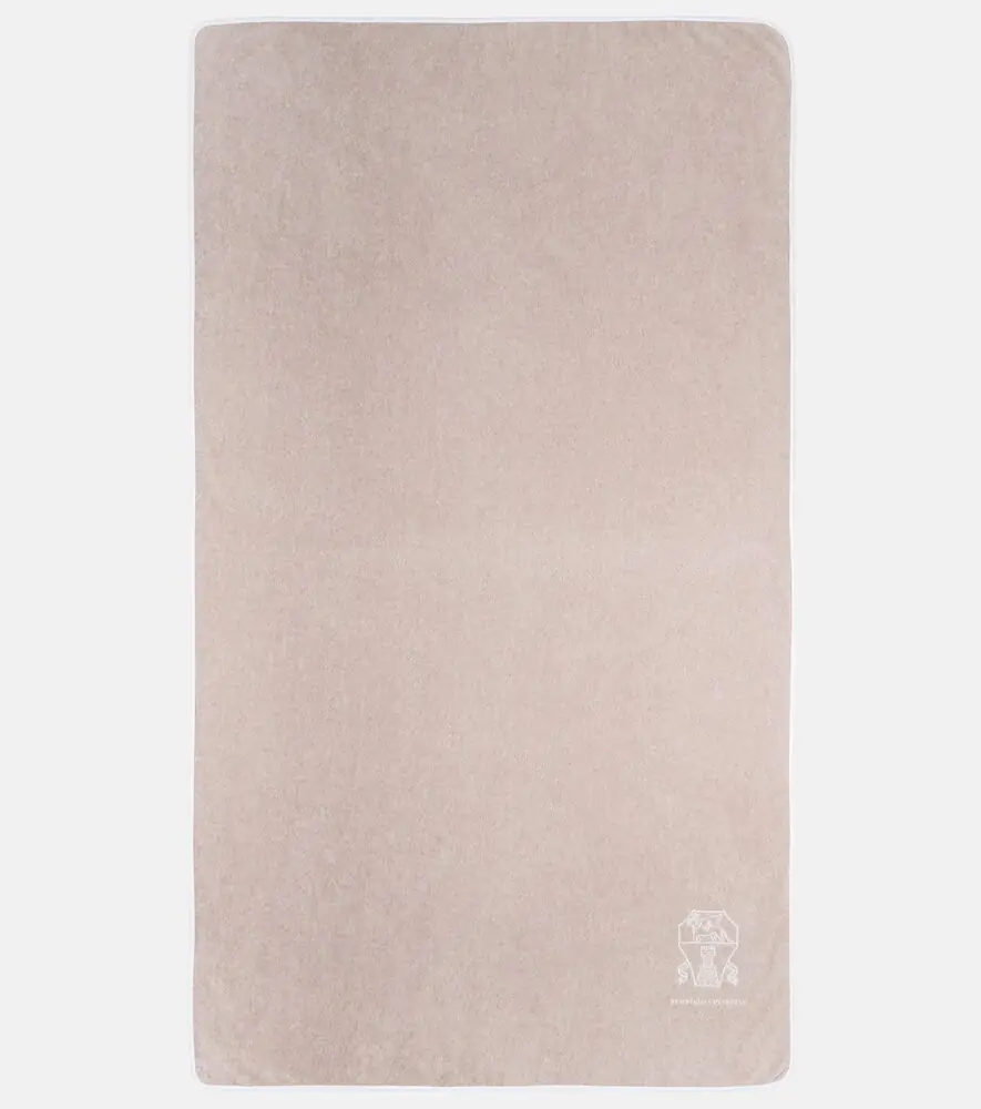 Brunello Cucinelli Logo cotton terry beach towel | Thumbnail 6