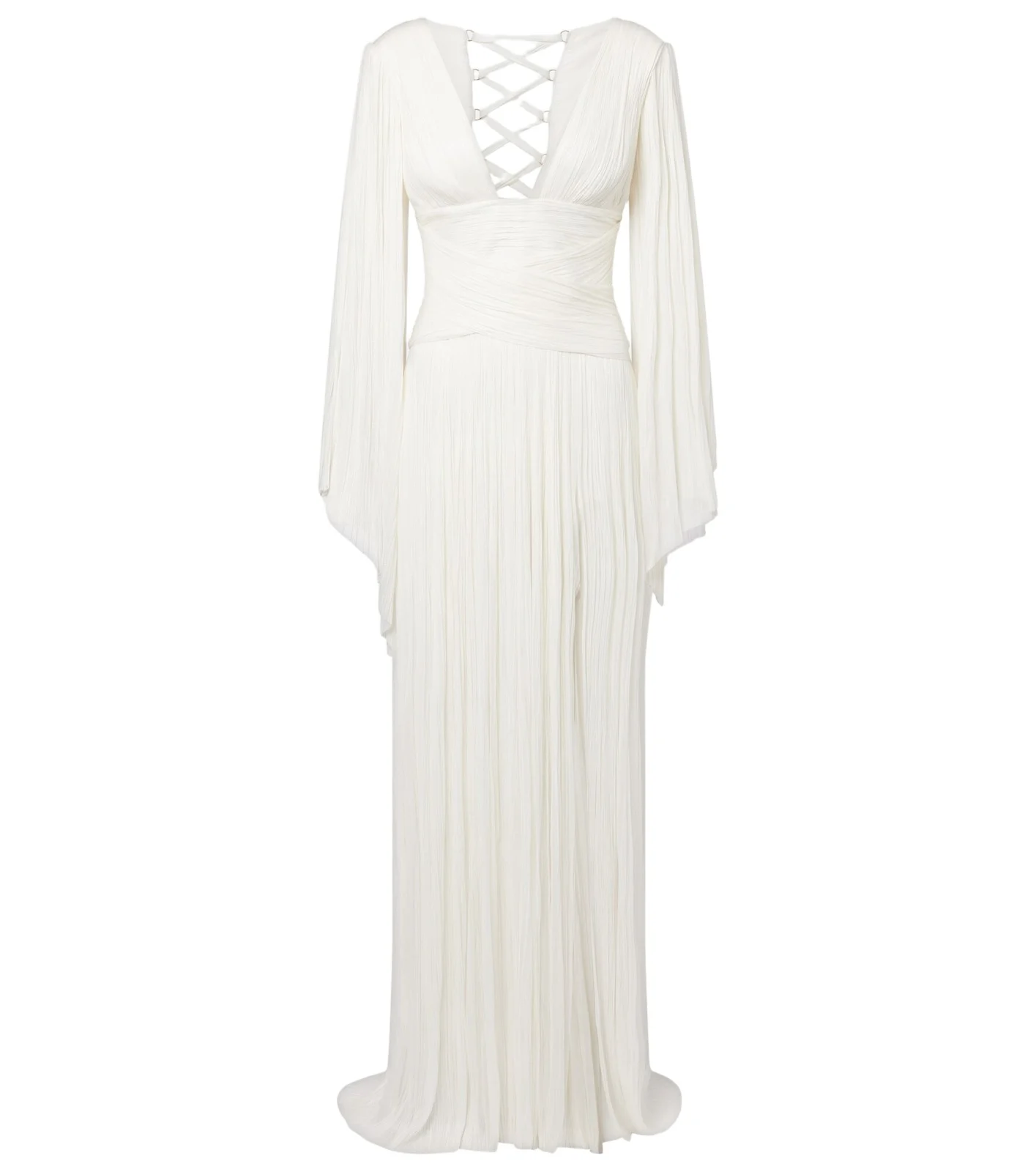 Maria Lucia Hohan Alana B plissé silk maxi dress