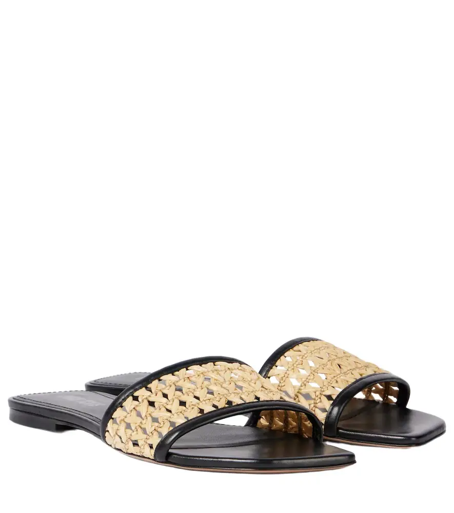 Paris Texas Ava 50 leather-trimmed mules | Image 1 Paris Texas Ava 50 leather-trimmed mules | Image 1
