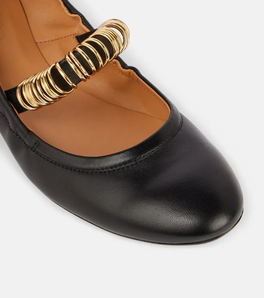 Tod's Embellished leather Mary Jane flats | Thumbnail 3