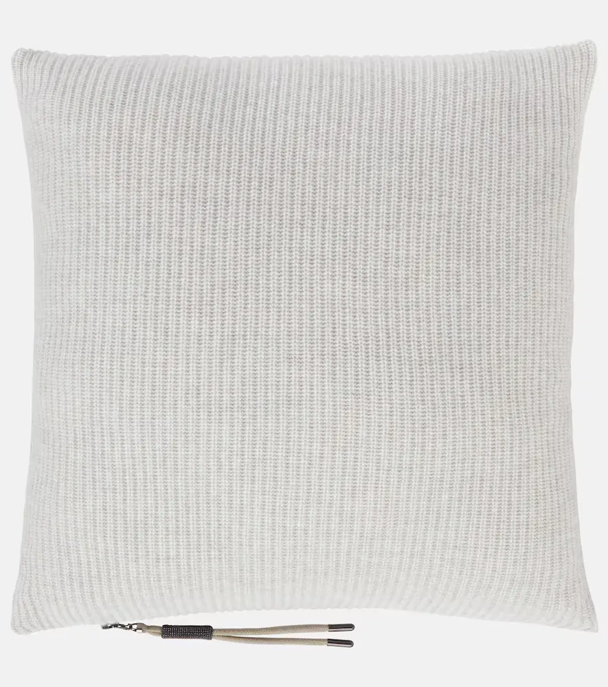 Brunello Cucinelli Ribbed-knit cashmere pillow | Thumbnail 6