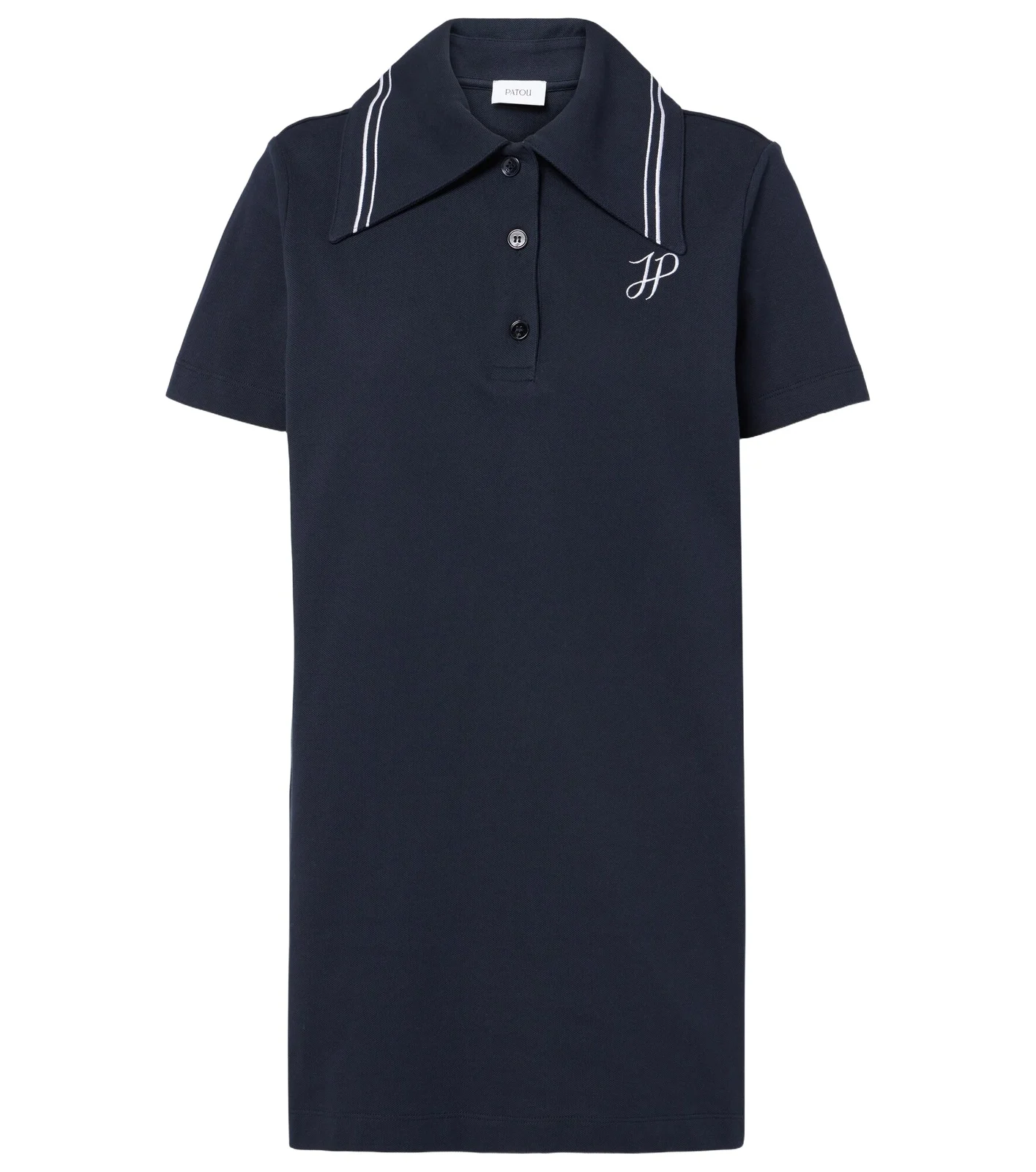 Logo cotton piqué polo dress