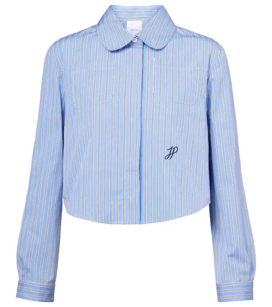 Patou Bengal stripe cropped poplin shirt | Image 1 Patou Bengal stripe cropped poplin shirt | Image 1