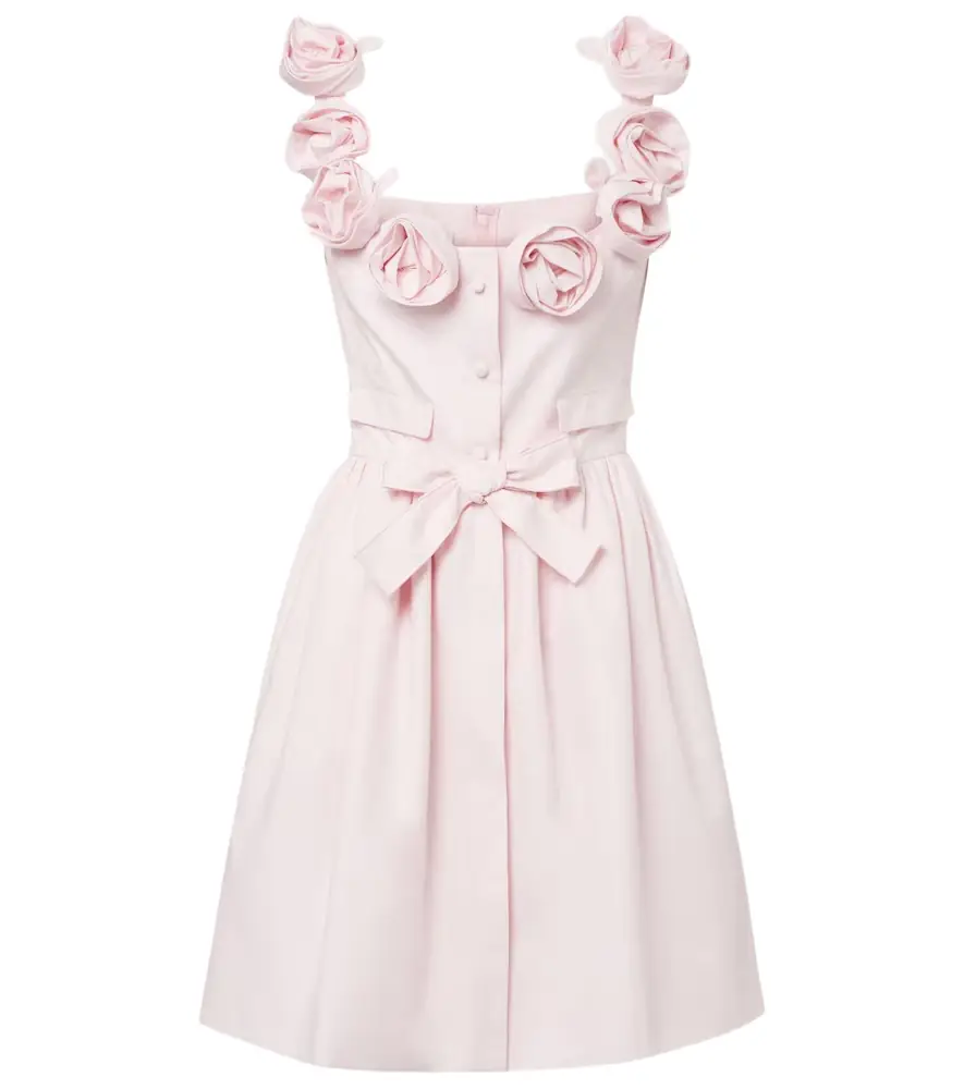 Giambattista Valli Floral-appliqué cotton minidress | Image 1 Giambattista Valli Floral-appliqué cotton minidress | Image 1