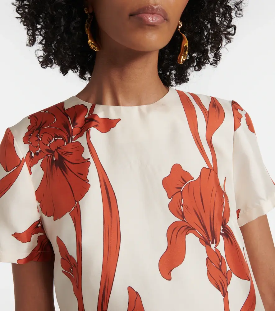 La DoubleJ Floral silk minidress | Thumbnail 3