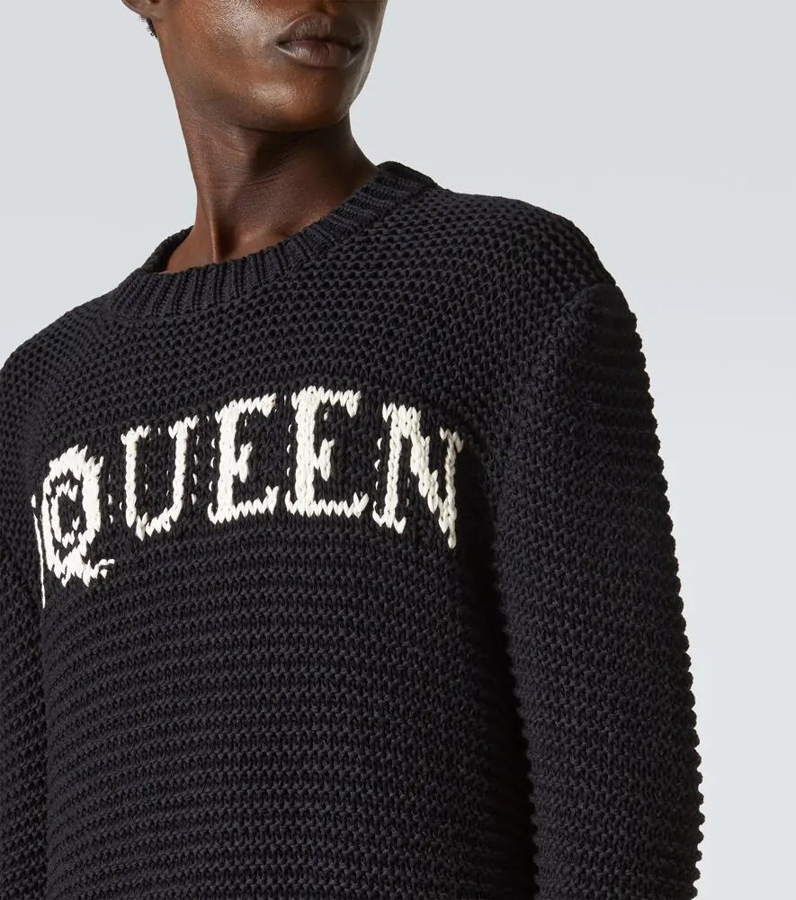 Alexander McQueen Logo cotton jacquard sweater | Thumbnail 4