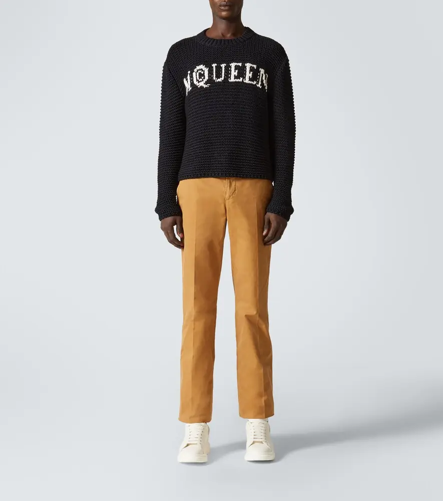 Alexander McQueen Logo cotton jacquard sweater | Thumbnail 5