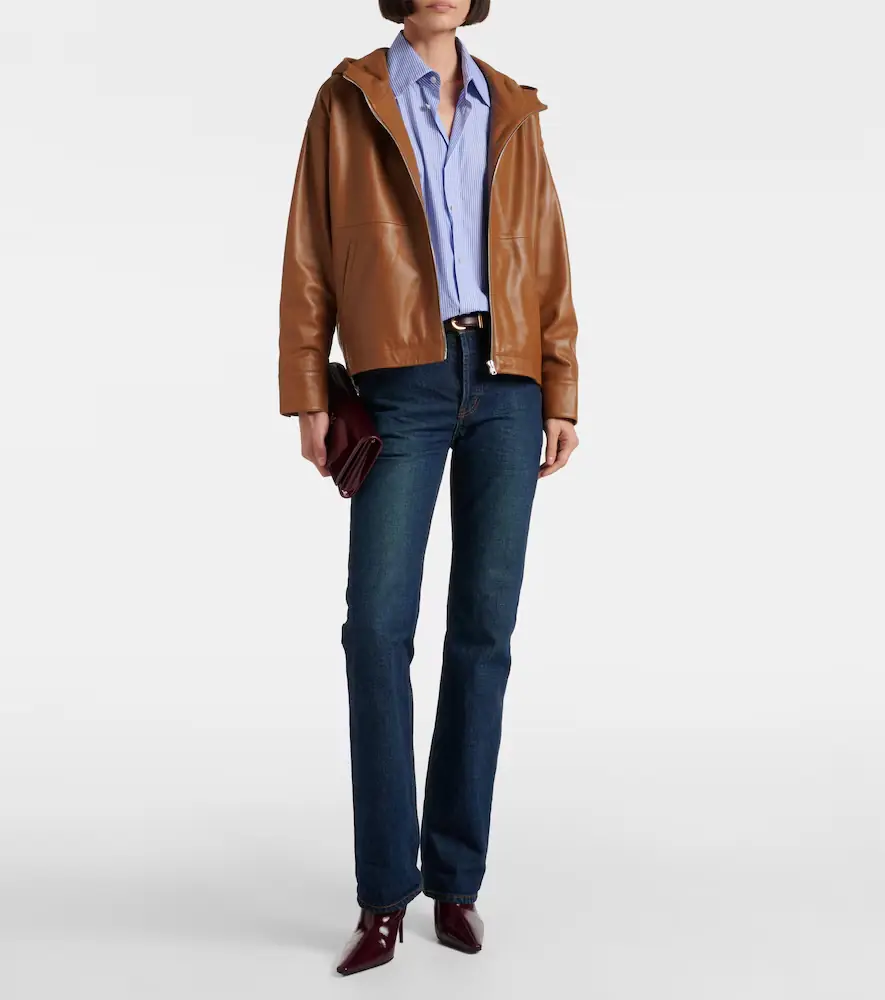 Yves Salomon Hooded leather jacket | Thumbnail 3