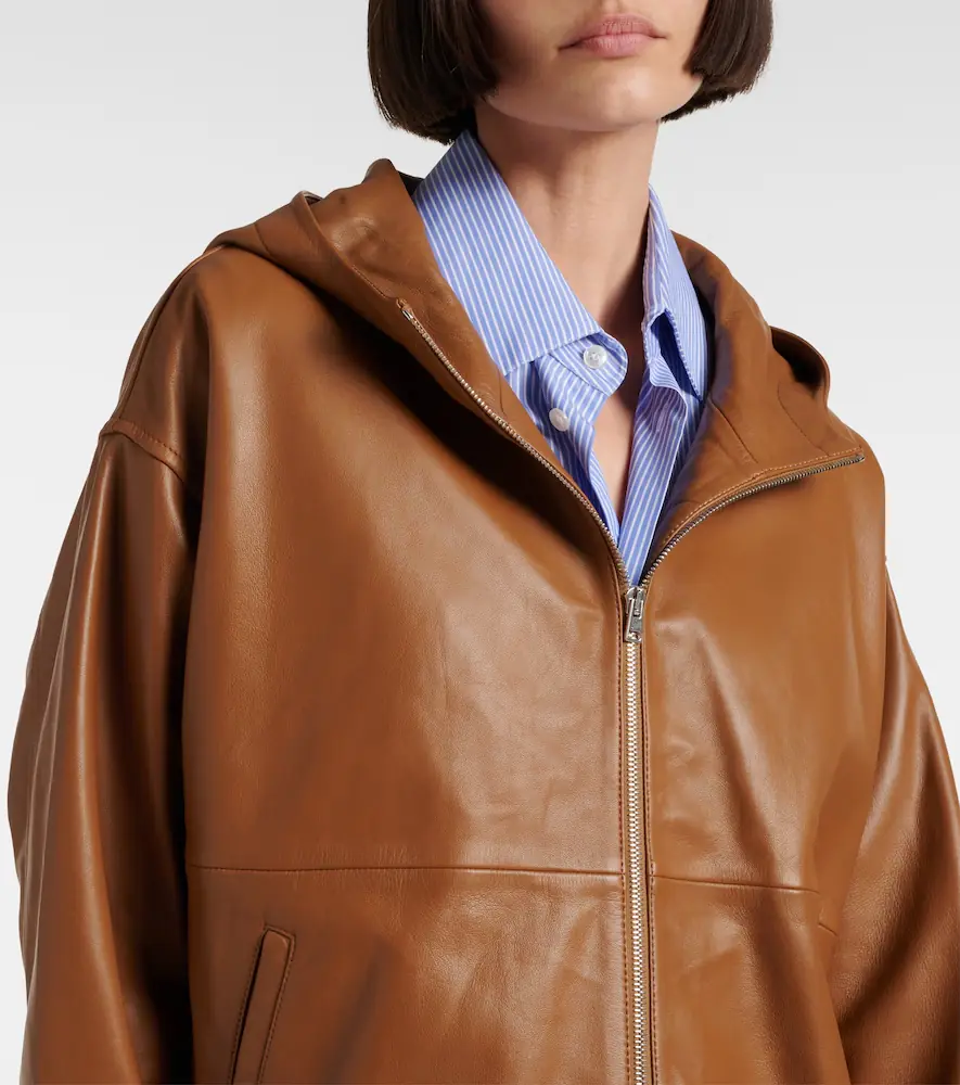 Yves Salomon Hooded leather jacket | Thumbnail 5