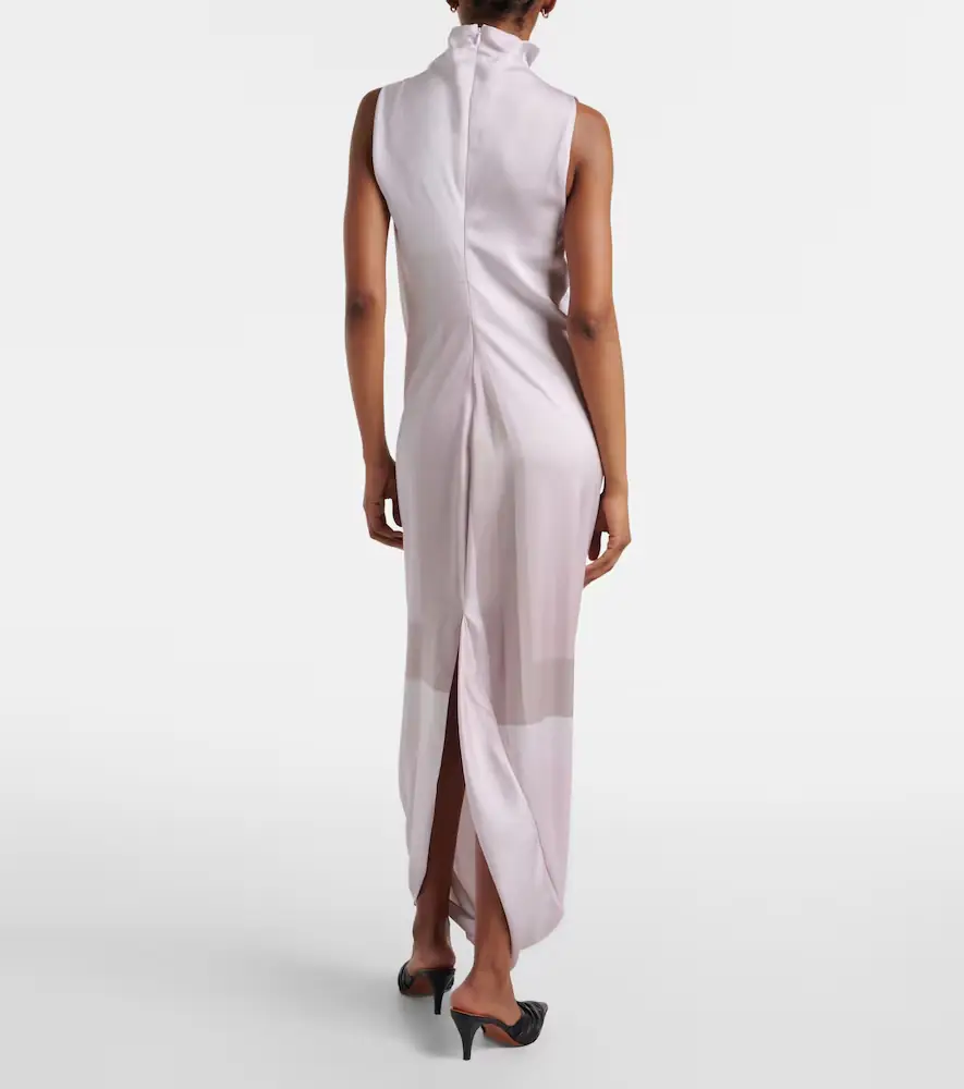 Jean Paul Gaultier Trompe l'ail draped satin maxi dress | Thumbnail 2 Jean Paul Gaultier Trompe l'ail draped satin maxi dress | Thumbnail 2