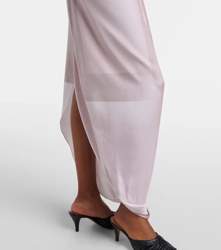 Jean Paul Gaultier Trompe l'ail draped satin maxi dress | Thumbnail 4 Jean Paul Gaultier Trompe l'ail draped satin maxi dress | Thumbnail 4