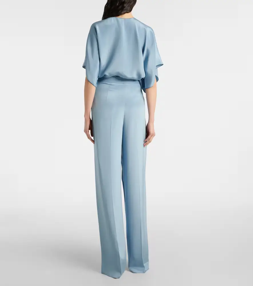 Max Mara Origano high-rise silk wide-leg pants | Thumbnail 3 Max Mara Origano high-rise silk wide-leg pants | Thumbnail 3