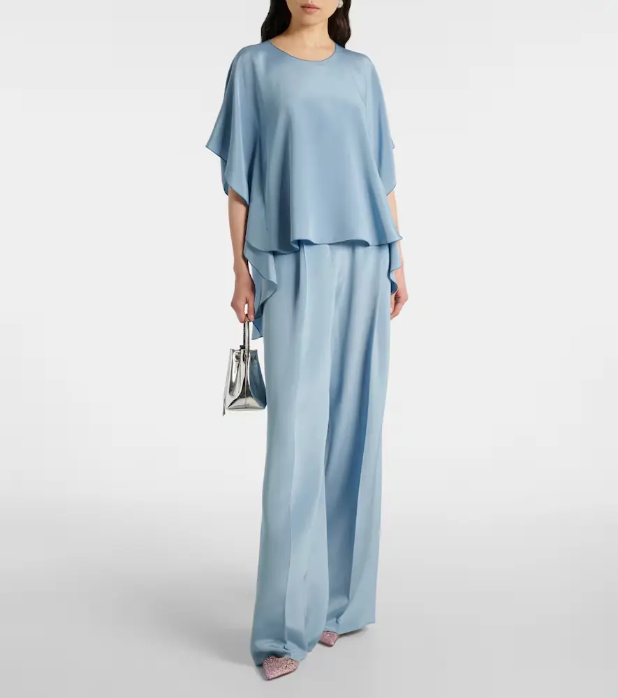 Max Mara Origano high-rise silk wide-leg pants | Thumbnail 5 Max Mara Origano high-rise silk wide-leg pants | Thumbnail 5