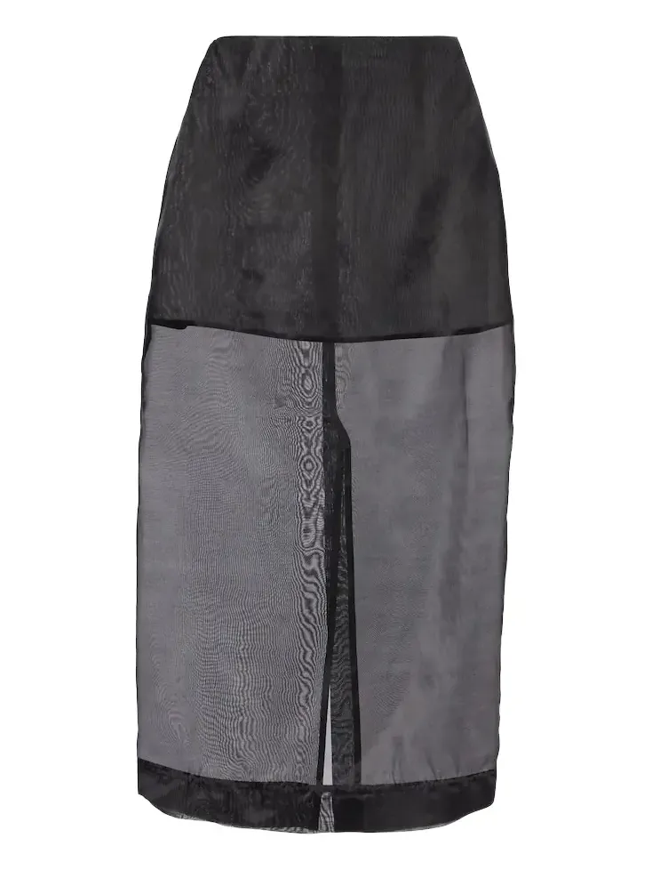 Peri silk-blend midi skirt Peri silk-blend midi skirt