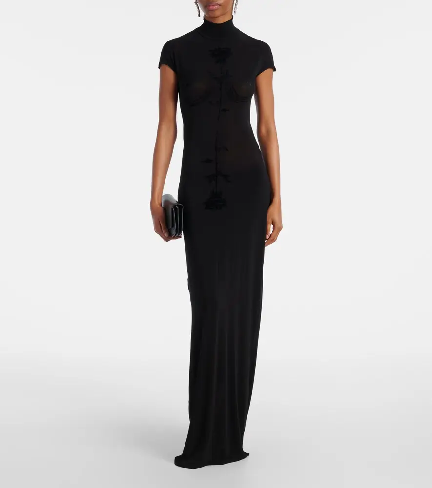Jean Paul Gaultier Velvet jersey maxi dress | Thumbnail 2
