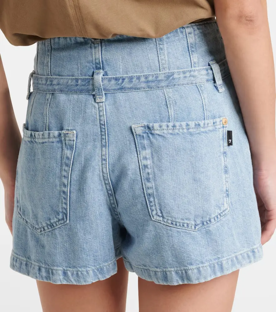 7 For All Mankind Kansas belted high-rise denim shorts | Thumbnail 4 7 For All Mankind Kansas belted high-rise denim shorts | Thumbnail 4
