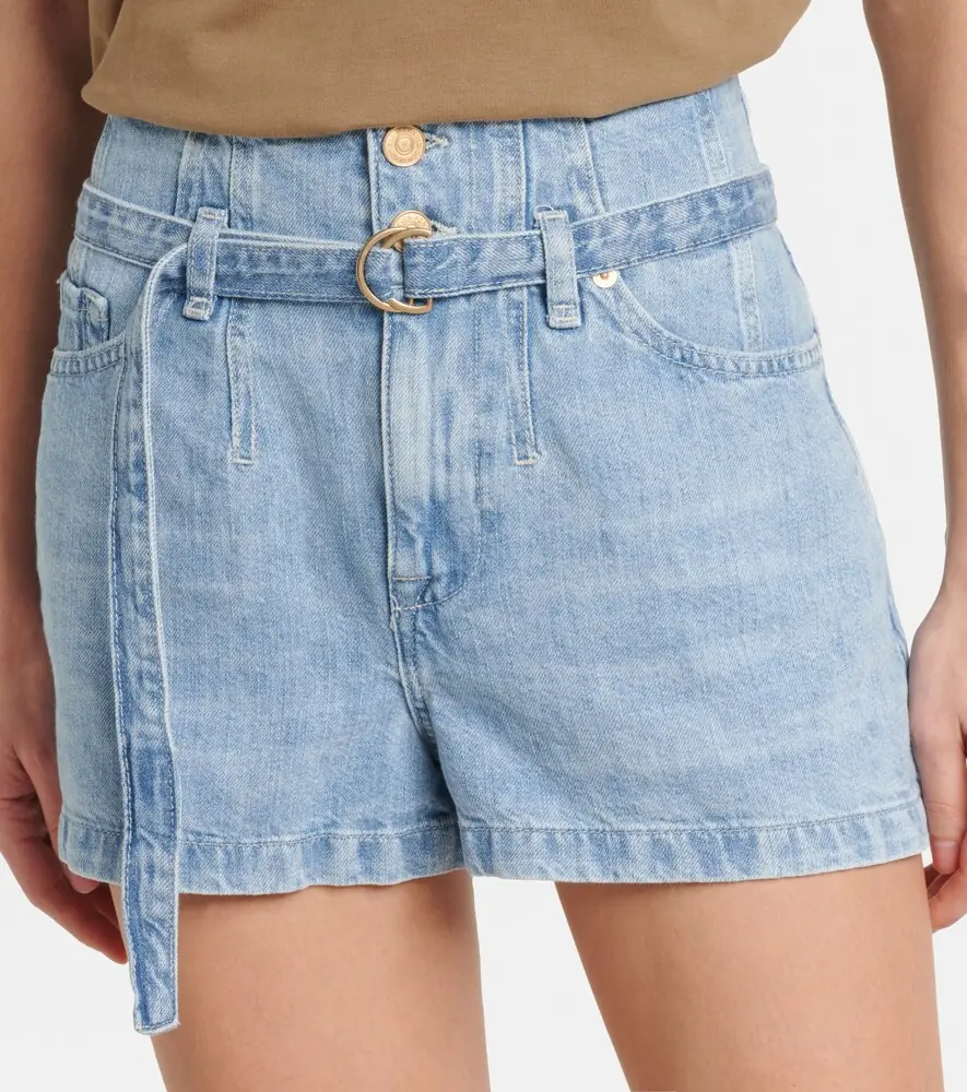 7 For All Mankind Kansas belted high-rise denim shorts | Thumbnail 5 7 For All Mankind Kansas belted high-rise denim shorts | Thumbnail 5