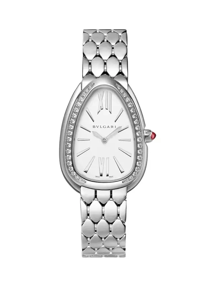 Serpenti Seduttori embellished stainless steel watch