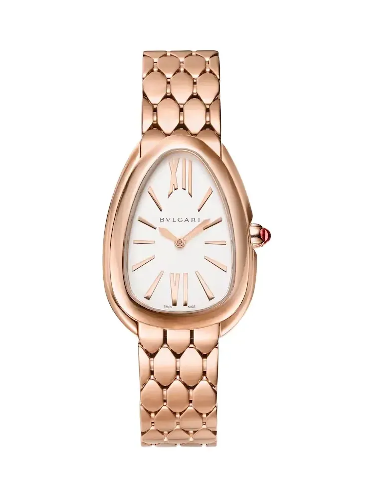 BVLGARI Serpenti Seduttori 18kt rose gold watch with rubellite