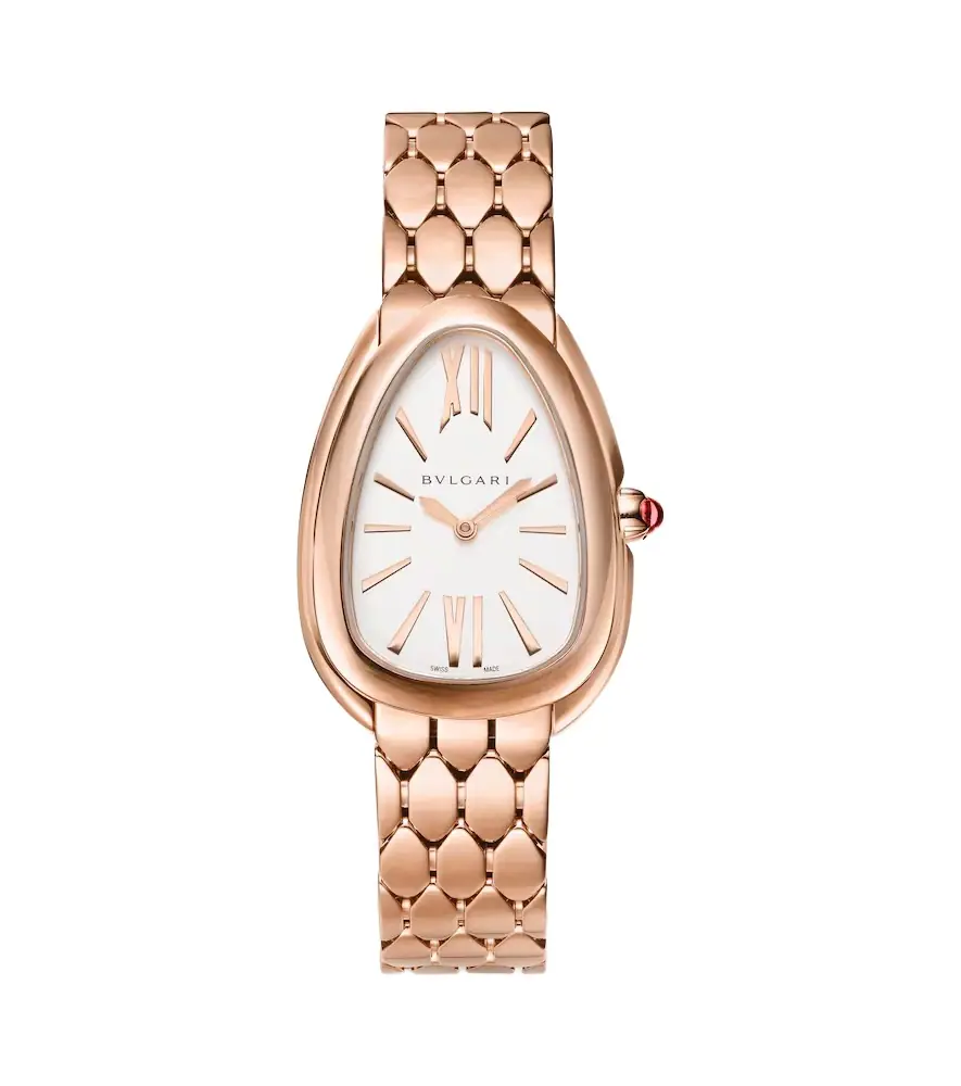 Serpenti Seduttori 18kt rose gold watch with rubellite