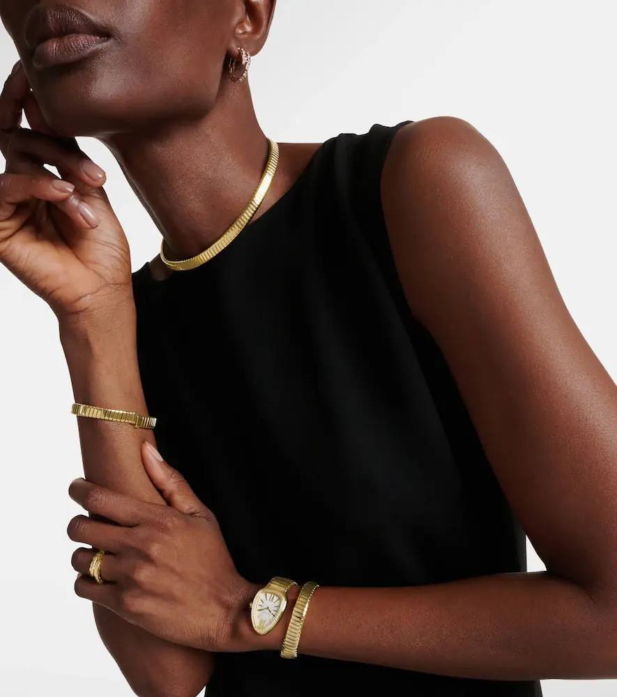 BVLGARI Serpenti Tubogas 35mm 18kt gold watch with diamonds and tourmaline | Thumbnail 5 BVLGARI Serpenti Tubogas 35mm 18kt gold watch with diamonds and tourmaline | Thumbnail 5