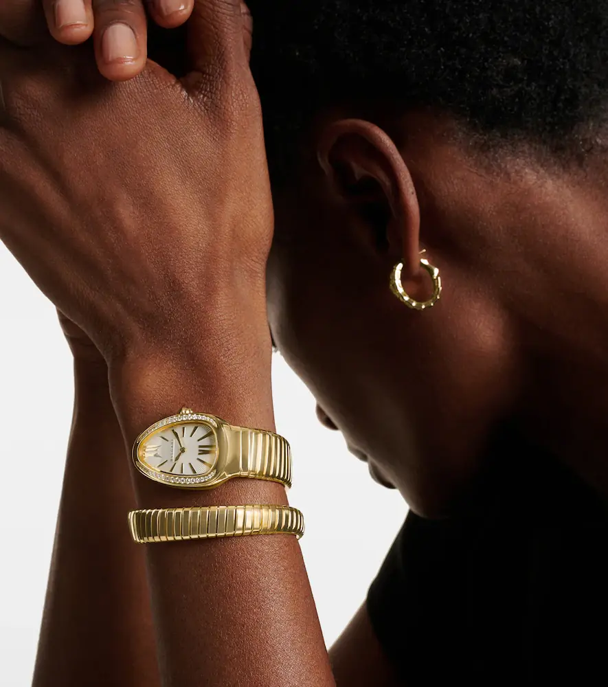 BVLGARI Serpenti Tubogas 35mm 18kt gold watch with diamonds and tourmaline | Thumbnail 7 BVLGARI Serpenti Tubogas 35mm 18kt gold watch with diamonds and tourmaline | Thumbnail 7