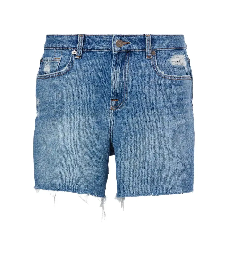 7 For All Mankind Distressed mid-rise denim shorts | Image 1 7 For All Mankind Distressed mid-rise denim shorts | Image 1