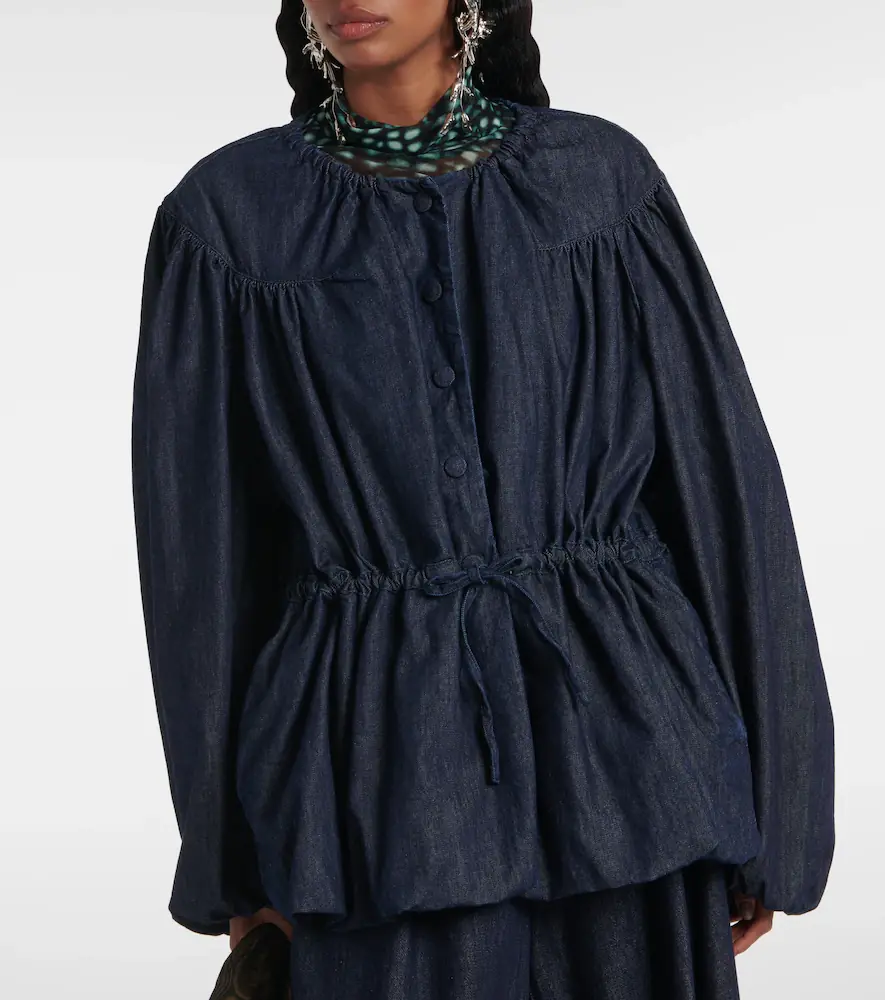 Dries Van Noten Gathered denim blouse | Thumbnail 3