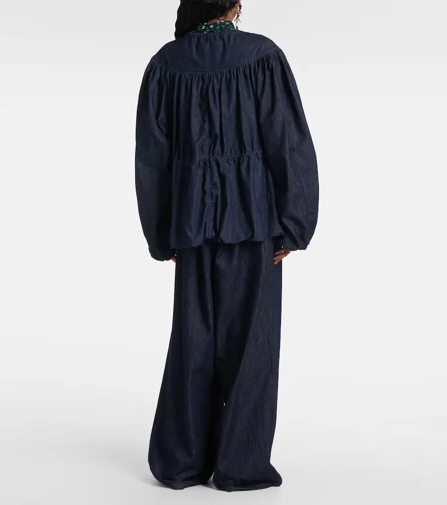 Dries Van Noten Gathered denim blouse | Thumbnail 4