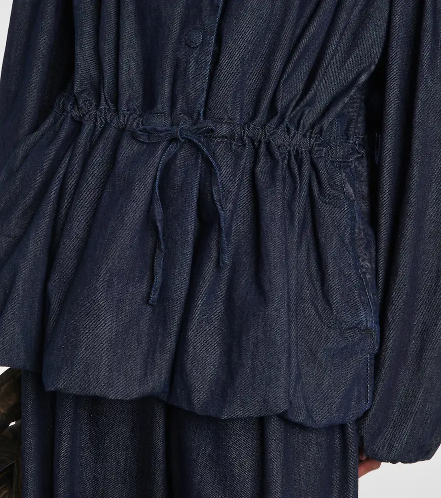 Dries Van Noten Gathered denim blouse | Thumbnail 5