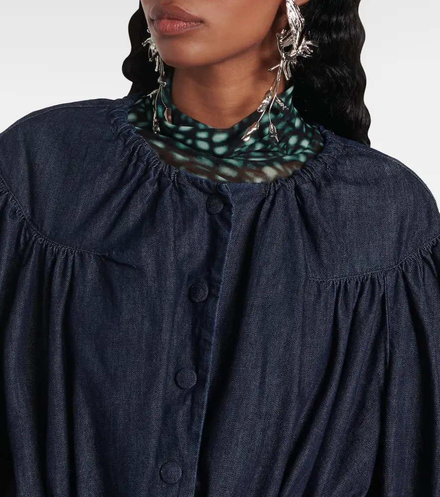 Dries Van Noten Gathered denim blouse | Thumbnail 6