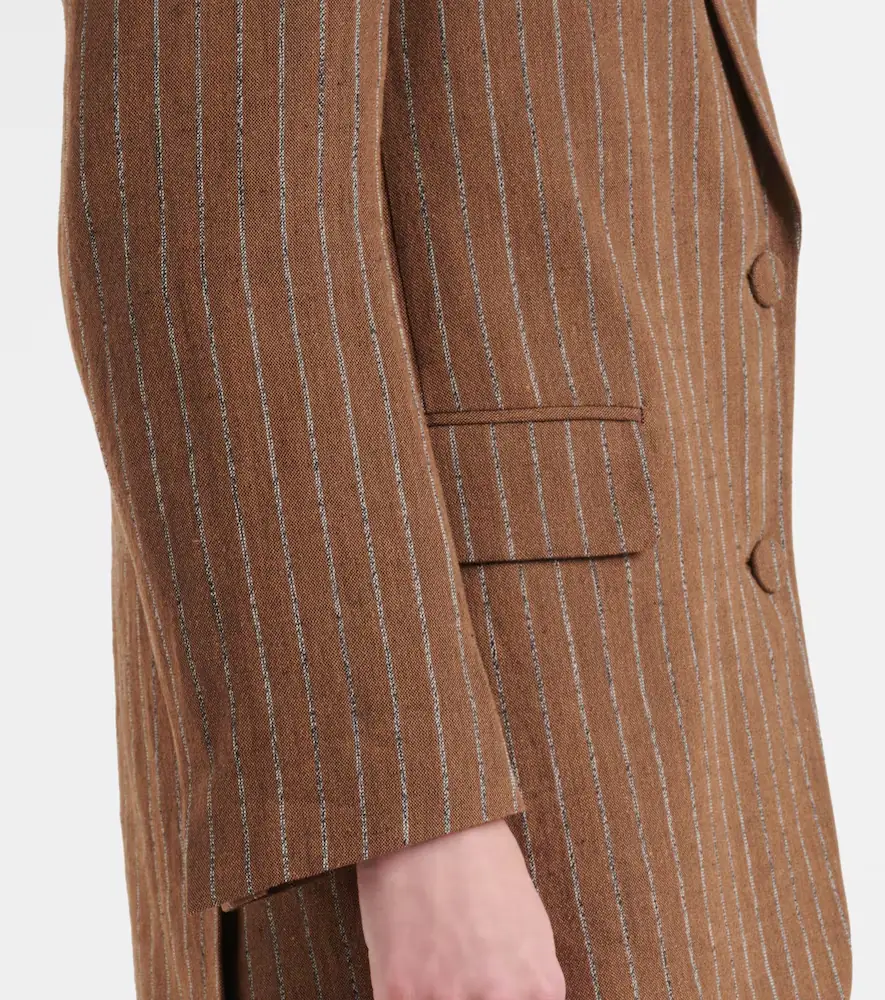 Dries Van Noten Striped linen-blend blazer | Thumbnail 3 Dries Van Noten Striped linen-blend blazer | Thumbnail 3