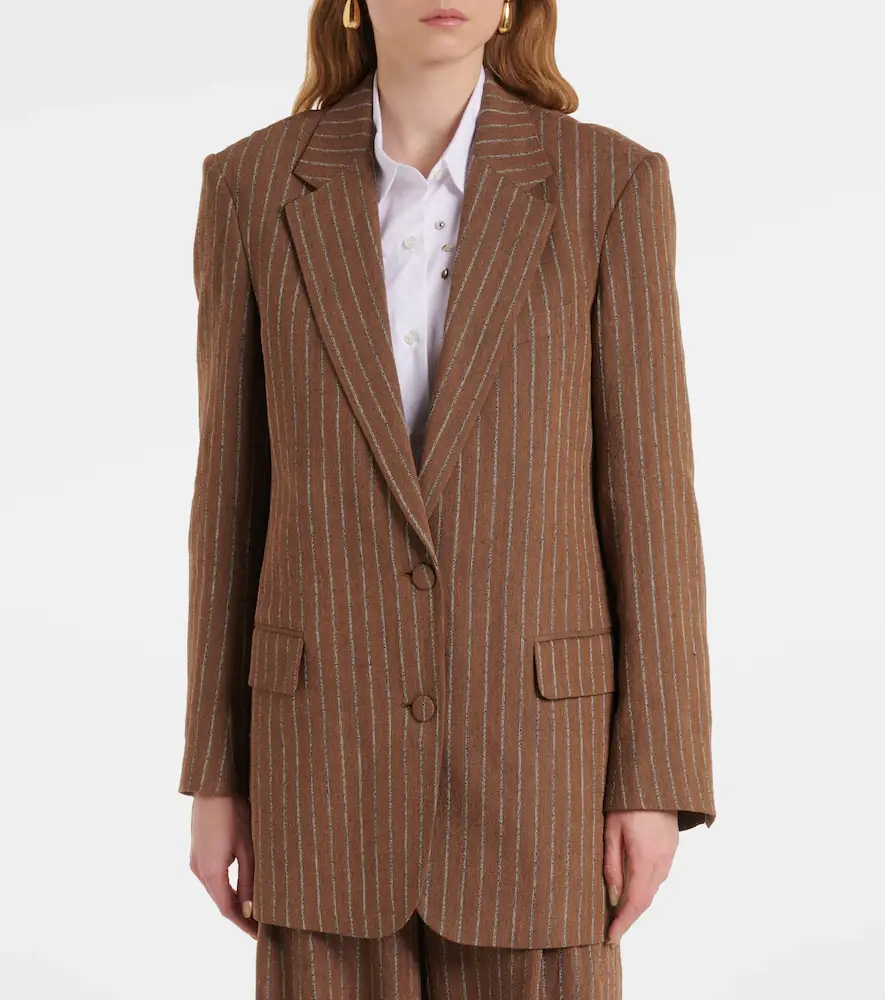 Dries Van Noten Striped linen-blend blazer | Thumbnail 5 Dries Van Noten Striped linen-blend blazer | Thumbnail 5