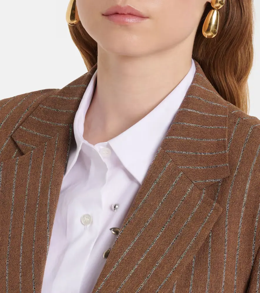 Dries Van Noten Striped linen-blend blazer | Thumbnail 6 Dries Van Noten Striped linen-blend blazer | Thumbnail 6