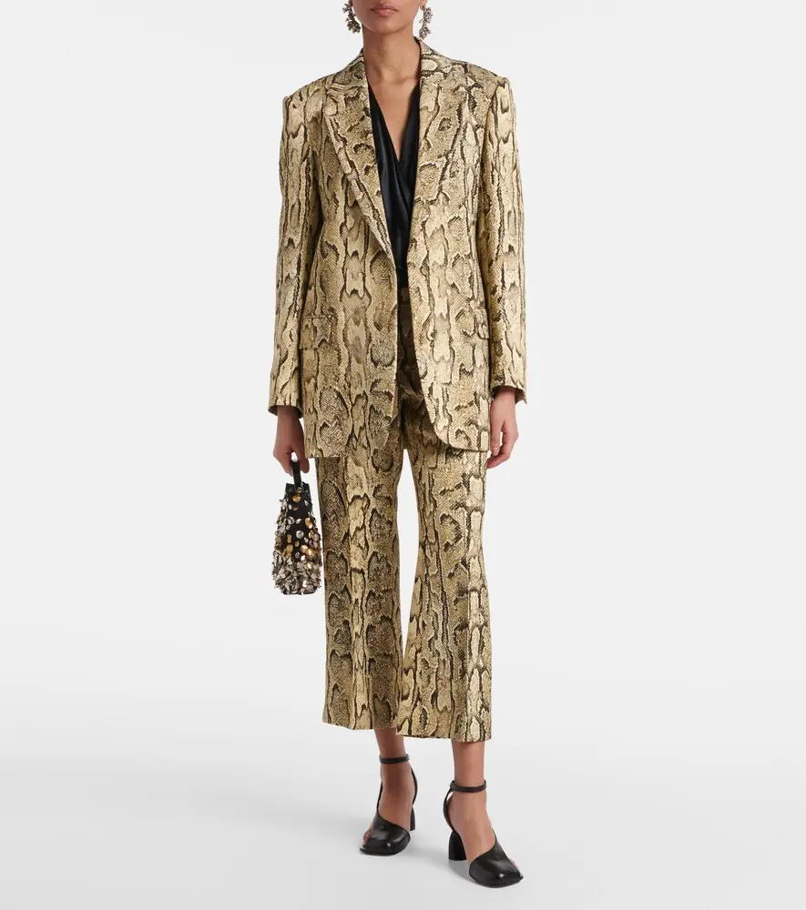 Dries Van Noten Snake-effect jacquard blazer | Thumbnail 3 Dries Van Noten Snake-effect jacquard blazer | Thumbnail 3